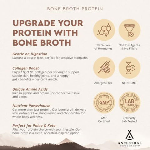 Proteína em Pó de Carne de Pasto, Baunilha, Caldo de Osso de Carne com Órgãos Bovinos – 100% Natural e Nutritivo - Ancestral Supplements