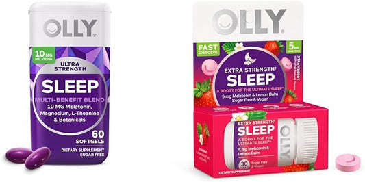 Softgels Ultra Força do Sono com Melatonina – 60 cápsulas - OLLY
