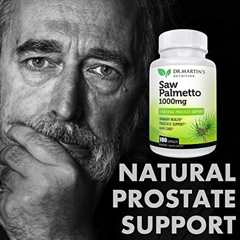 DR. MARTIN'S NUTRITION - Saw Palmetto USA Grown | 180 Cápsulas Saúde Próstata | Crescimento Capilar para Homens