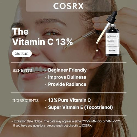 Serum Vitamina C Pura 13%% com Vitamina E – Potente Antioxidante para a Pele (30ml) - COSRX