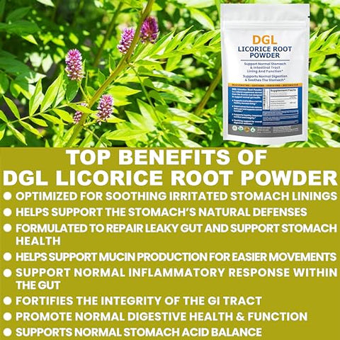 Kidney Restore - DGL Extrato de Alcaçuz em Pó para Restauração Digestiva e Reparo do Intestino Permeável – 2-Pack