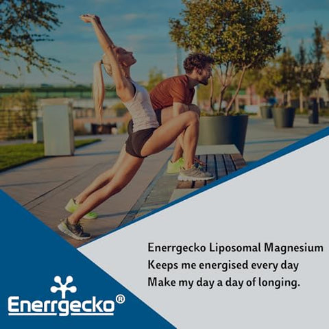 Enerrgecko - Liposomal Magnesium L-Threonate Softgels 2000mg – Vitamina D3 – 60 cápsulas