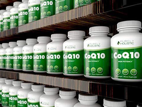 CoQ10 100mg – 240 SoftGels – 8 Meses de Fornecimento – Suplemento Ubiquinona Coenzima Q10 – com Azeite de Oliva Orgânico – Livre de Soja – Co Q 10 – Fabricado nos EUA - Purely Holistic