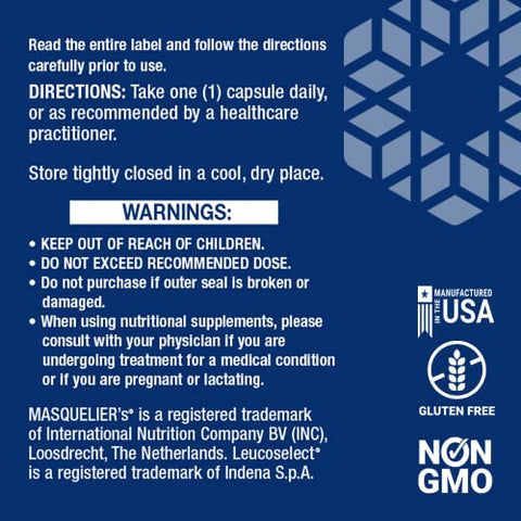 Extrato de Semente de Uva 100 mg – Extratos de Plantas Antioxidantes com Vitamina C, Cálcio, Extrato de Semente de Uva, Trans-Resveratrol – Mistura de Polifenóis – Sem Glúten, Não-OGM – 100% Natural - Life Extension