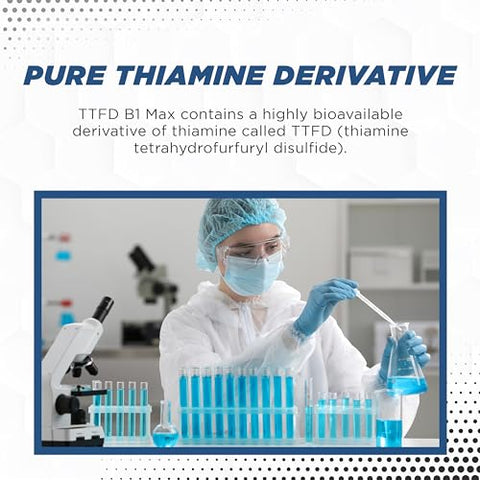 MAXLIFE NATURALS - TTFD B1 Max – Vitamina B1 TTFD 100mg – Thiamine Tetrahydrofurfuryl Disulfide MAX, 60 Cápsulas por MaxLife Naturals