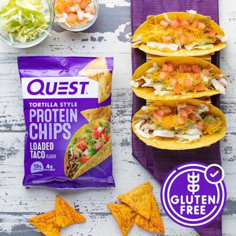 Pacote Variado de Chips de Proteína Quest – Sabores Sortidos – Snacks de Alta Proteína – 6 Pacotes de Alta Proteína, Baixo Carboidrato, Sem Glúten, 31g (Lenço Purpalia)