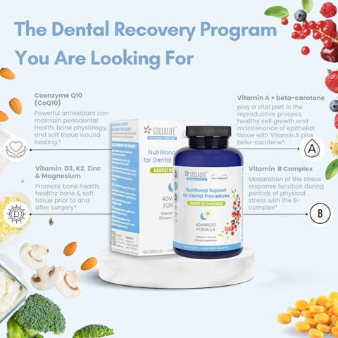 DentaMedica – Suporte Nutricional para Recuperação Rápida pós-Cirurgia/Procedimento Dentário, Vitamina D3 - StellaLife