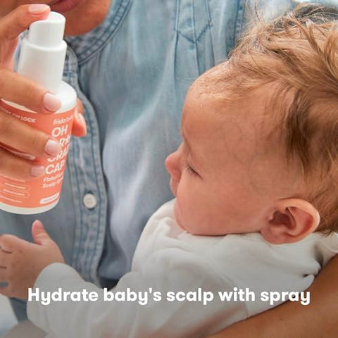 Tratamento para Crosta Láctea Frida Baby, Shampoo para Crosta Láctea, Spray para Couro Cabeludo, Kit para Aliviar o Couro Cabeludo do Bebê, Previne Ressecamento e Descamação