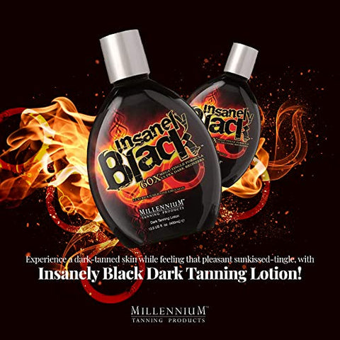 Millennium Tanning Products - Bronzeador Millennium Tanning Insanely Black 60x, Mega Tingle Escuro, 13.5 Onças (400ml)