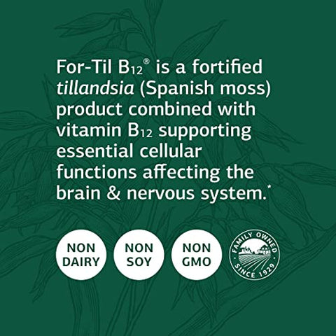 Standard Process Inc. - Standard Process for-Til B12 – Vitalidade de Alimentos Integrais e Suporte Imunológico com Tillandsia, Lactato de Cálcio, Ácido Ascórbico, Musgo Espanhol, Germen de Trigo, Farinha de Aveia – 90 Cápsulas
