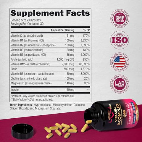 NUTRAHARMONY - Complexo de Vitamina B para Homens – Aumente sua Energia e Bem-Estar  XYZ