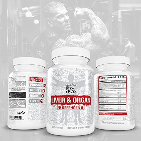 5% Nutrition - 5%% Nutrition Rich Piana Liver – Suplemento para o Fígado – 60 cápsulas