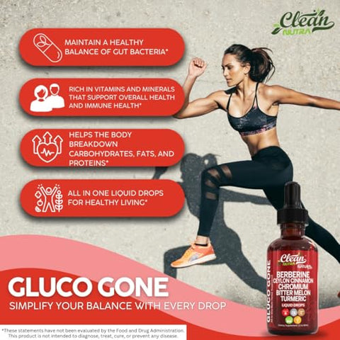 Clean Nutraceuticals - Suplemento Líquido de Canela Ceylon Orgânica com Berberina, Extrato de Melão Amargo, Glucomanano, Gymnema, Cromo, Cúrcuma, Ginseng Panax Orgânico, Vinagre de Maçã