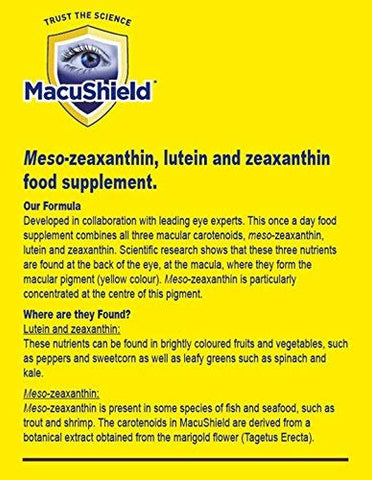 MacuShield - Suplemento para os Olhos 90 Cápsulas One-a-Day – Marca em Destaque