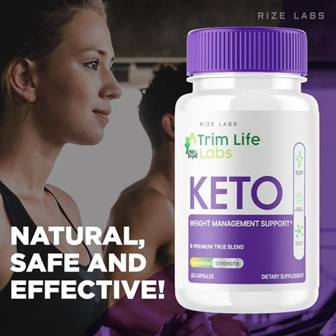 rize labs - Trim Life Labs Keto Capsules – Emagreça com Fórmula Máxima de Suporte de Pílulas de Perda de Peso Keto ACV (120 Cápsulas)