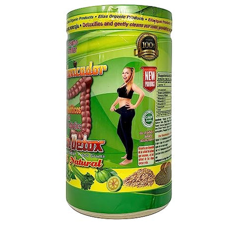 Elias Organic Products - Desintoxicador Colon Detox 100% Natural em Pó Exclusivo de 22 oz (624 g)