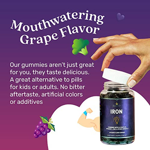 Iron Gummies – Multivitamina com Ferro e Vitaminas | Gomas de Ferro  BeLive - BeLive