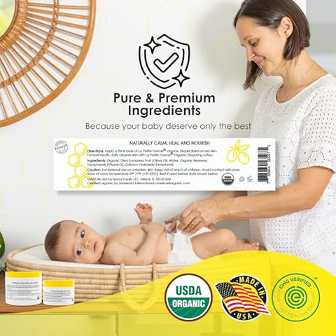 La Petite Creme - Bálsamo Orgânico Francês para Fraldas (120 ml) – Cura e Proteção