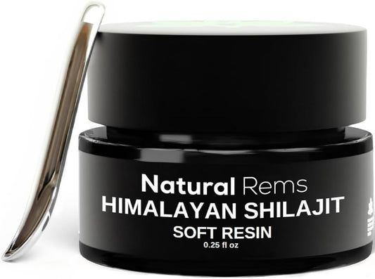 Natural Rems - Shilajit Orgânico Puro do Himalaia – Suplemento de Ácido Fúlvico – Energia e Foco – Saúde Holística