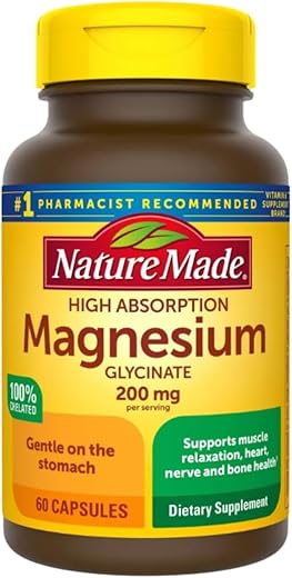 ATICELLI - Magnésio Glicinato 200mg Alta Absorção por Porção, 60 Cápsulas, Suprimento de 30 Dias | Suporta Relaxamento Muscular, Nervos, Ossos e Saúde Cardíaca | Inclui Estojo Giratório Aticelli™