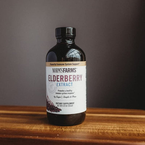Norm's Farms - Norm’s Farms Extrato de Sabugueiro Americano – Concentrado Puro para Suporte Imunológico Feito com Bagas – Vegano, Sem Glúten, Não-OGM – 2 Frascos de 240 ml