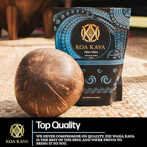 Fiji – Pó de Kava Premium Noble Waka feito a partir da Raiz Lateral de Kava em Savusavu, Fiji. 454g - Koa Kava