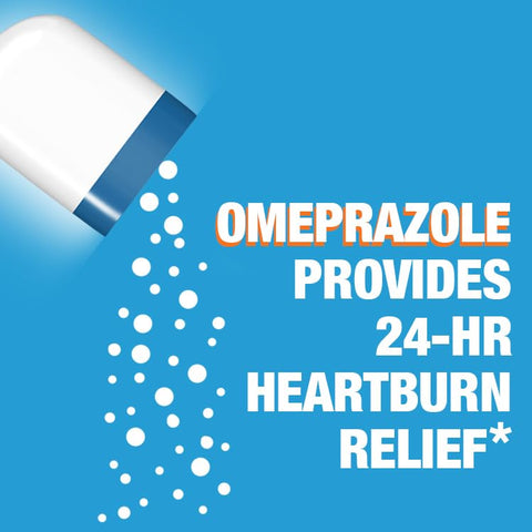 Omeprazol 20mg Bicarbonato de Sódio, Medicamento para Azia, Redutor de Ácido, PPI, Proteção 24 horas, 1 embalagem 42 Cápsulas - Zegerid OTC
