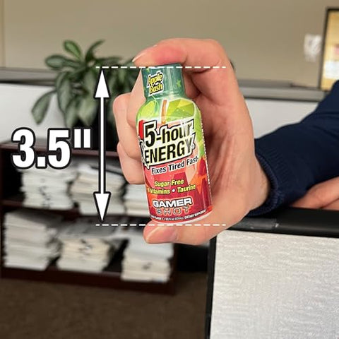 5-hour ENERGY - 5-Hour Energy Gamer Shots – Pack com Variedade de 30 Unidades (57 ml) – Maçã Poderosa, Framboesa Veloz, Energia de Abacaxi – Extra Forte