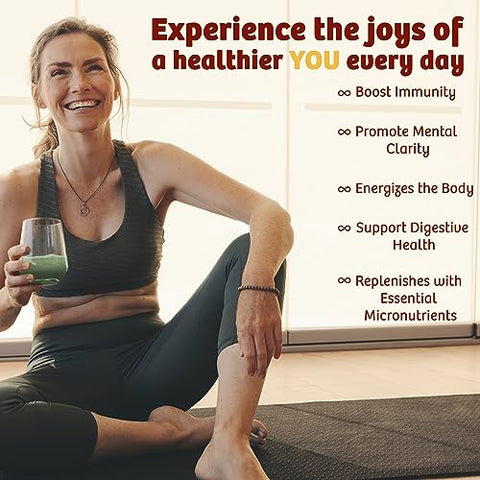 Infinity Greens - Pó Superfood | Suco Verde à Base de Alga Azul Verde com 28 Superfoods Orgânicos | Sem Preenchedores ou Gramíneas | Energia