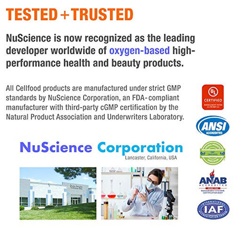 Concentrado Líquido, 30 ml – Fórmula Original de Suporte Imunológico Oxigenante – Minerais de Algas Marinhas, Enzimas, Aminoácidos, Eletrólitos – Livre de Glúten, Não-OGM, Certificado - Cellfood