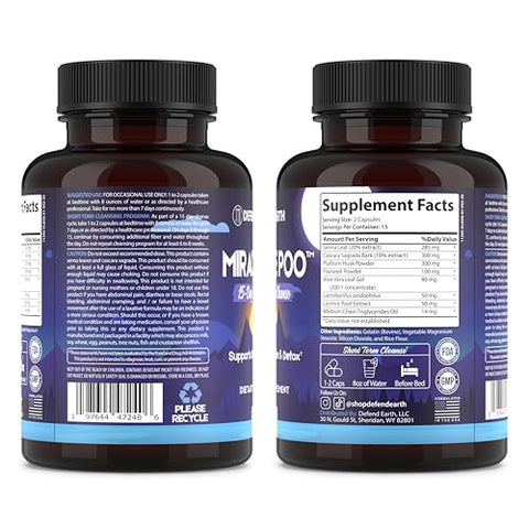 DEFEND EARTH - 15 Dias de Limpeza Intestinal, Cápsulas de Limpeza Milagrosa para o Cólon Detox