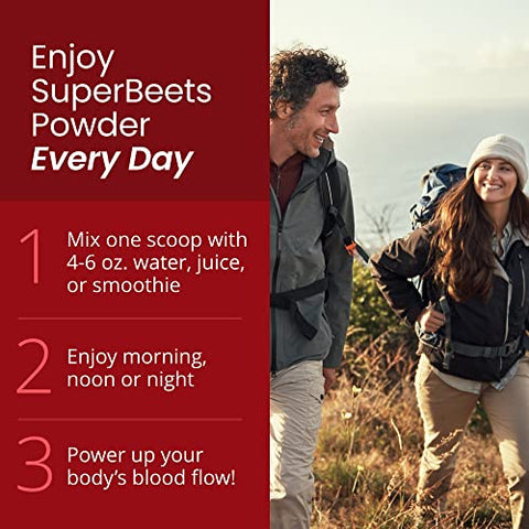 SuperBeets Pó de Beterraba – Suplemento de Óxido Nítrico para Saúde Cardíaca e Circulação - humanN