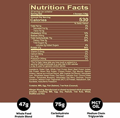 MRE Pó de Proteína, Brownie de Chocolate – Substituto de Refeição com Mistura de Proteínas e Óleo de MCT - REDCON1