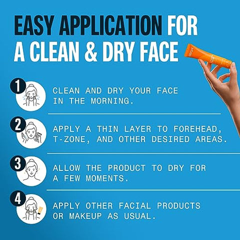 No-Sweat Face – Pack 2 – Mantém seu Rosto, Testa e Couro Cabeludo Secos – Loção Gel Absorvente de Suor – Controle de Oleosidade – Com Microesferas de Sílica e Jojoba  Carpe - Carpe