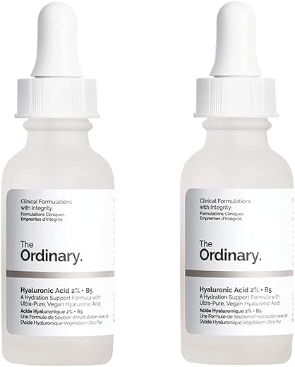2 Pacotes de Ácido Hialurônico 2%% B5, Serum, 30ml – Hidratação Intensa para a Pele - THE ORDINARY