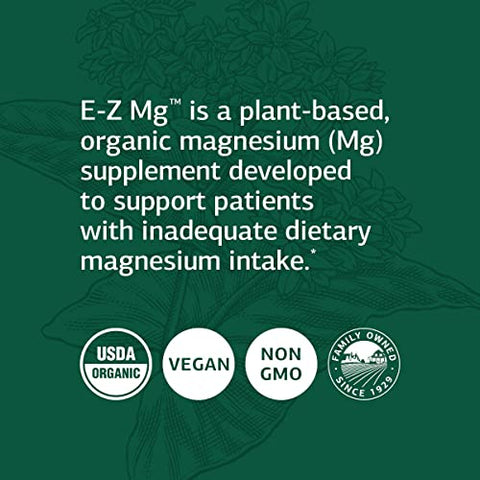 Standard Process Inc. - Standard Process – E-Z Mg – Multiforma à Base de Plantas, Orgânico, Suporte para Pacientes com Ingestão Dietética Insuficiente de Magnésio – 180 Comprimidos