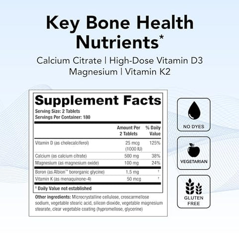 TheraCal D2000 – Suplemento para Suporte à Saúde Óssea com Cálcio, Magnésio, Vitamina D3, Vitamina K2 - Theralogix