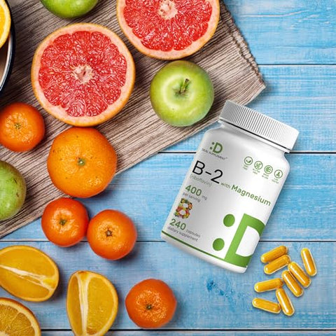 DEAL SUPPLEMENT - Vitamina B2 Riboflavina 400 mg, 240 Cápsulas | Vitaminas – Marca em Primeiro Lugar