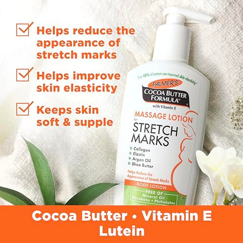 Organics Gomas Pré-Natais Multivitamínicas com Loção de Massagem de Manteiga de Cacau Palmer’s para Estrias na Gravidez, 250 ml - Garden of Life