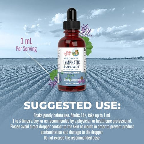 MaryRuth Organics - Gotas de Suporte Linfático por MaryRuth’s | Limpador Linfático Orgânico Certificado pelo USDA | Suporte Imunológico com Equinácea | 30ml