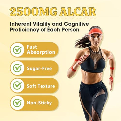 Sijigood - 2 Pack Suplemento de Acetil L-Carnitina 2500mg, Nutrição Natural para Aumentar Energia e Imunidade – Marca em Destaque
