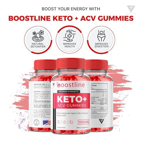 Fyvus - (3 Pacotes) Gomas Boostline Keto Plus ACV, Gomas Boost Line Keto ACV Avançadas com Vinagre de Maçã 1000MG Suplemento Vitamínico para Mulheres e Homens, Boostline Keto ACV Máxima Potência (180…)