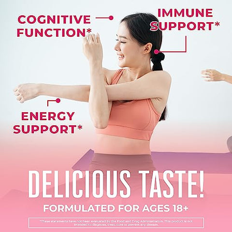 Multivitamínico Orgânico USDA para Mulheres, Sem Açúcar, Vitaminas Líquidas para Mulheres, Suplemento de Suporte Imunológico, Ashwagandha, Metilfolato, Vegano, 60ml - MaryRuth Organics