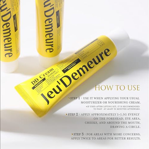 JEU'DEMEURE - JEU’DEMEURE DD Cream Hidratante Intensivo de Ceramida para Rosto e Pescoço. Firmeza, Anti-Envelhecimento, Hidratação Profunda. Ácido Hialurônico, Peptídeo, 50ml
