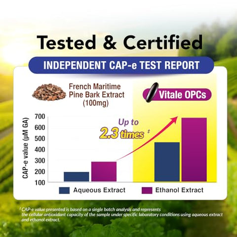 Vitale OPCs | Extrato Premium de Semente de Uva Europeia com Aronia, Bioflavonoides Cítricos | Suporta Circulação, Saúde da Pele e Proteção Celular | 100%% polifenóis - LABO Nutrition