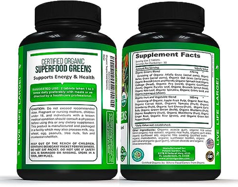 Superalimentos Orgânicos 2-Pack, Rico em Vitaminas – Verde, Frutas e Legumes – 500g - Potent Garden