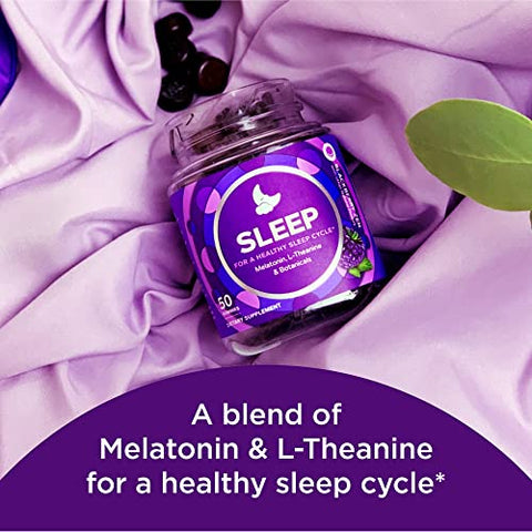 OLLY - Olly Restful Sleep Gomas de Vitaminas BlackBerry Zen (Pacote com 4) – 120g