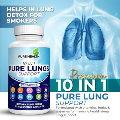 Pure Health Brands - Desintoxicação Pulmonar 10 em 1: Detox para os Pulmões