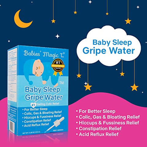 BABIES' MAGIC TEA - Babies Magic T Água de Gripe para Alívio de Cólicas e Gases do Bebê – Suave – 120ml