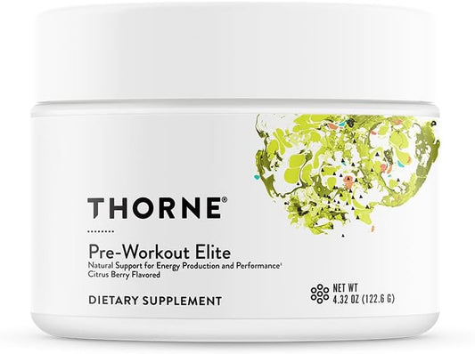 Pre-Workout Elite – Suporte Natural para Produção de Energia e Desempenho – Sabor Citrus Berry – Certificado pela NSF para Esportes – 121g – 24 Porções - THORNE